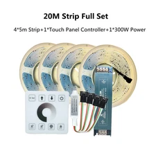 COB Running Water Flowing LED Strip Light WS2811 24V With RF Touch Controller