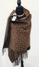 Michael Kors MK Reversible Scarf Wrap Brown NWT