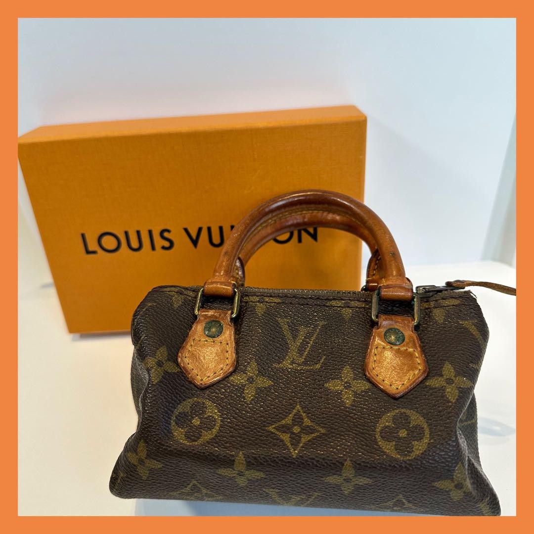 Vintage Louis Vuitton Monogram Nano Speedy Crossbody Bag in Antique Canvas