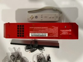 Nintendo Wii Red Console 25th Anniversary Plays GameCube Nice TESTED W/ Cables