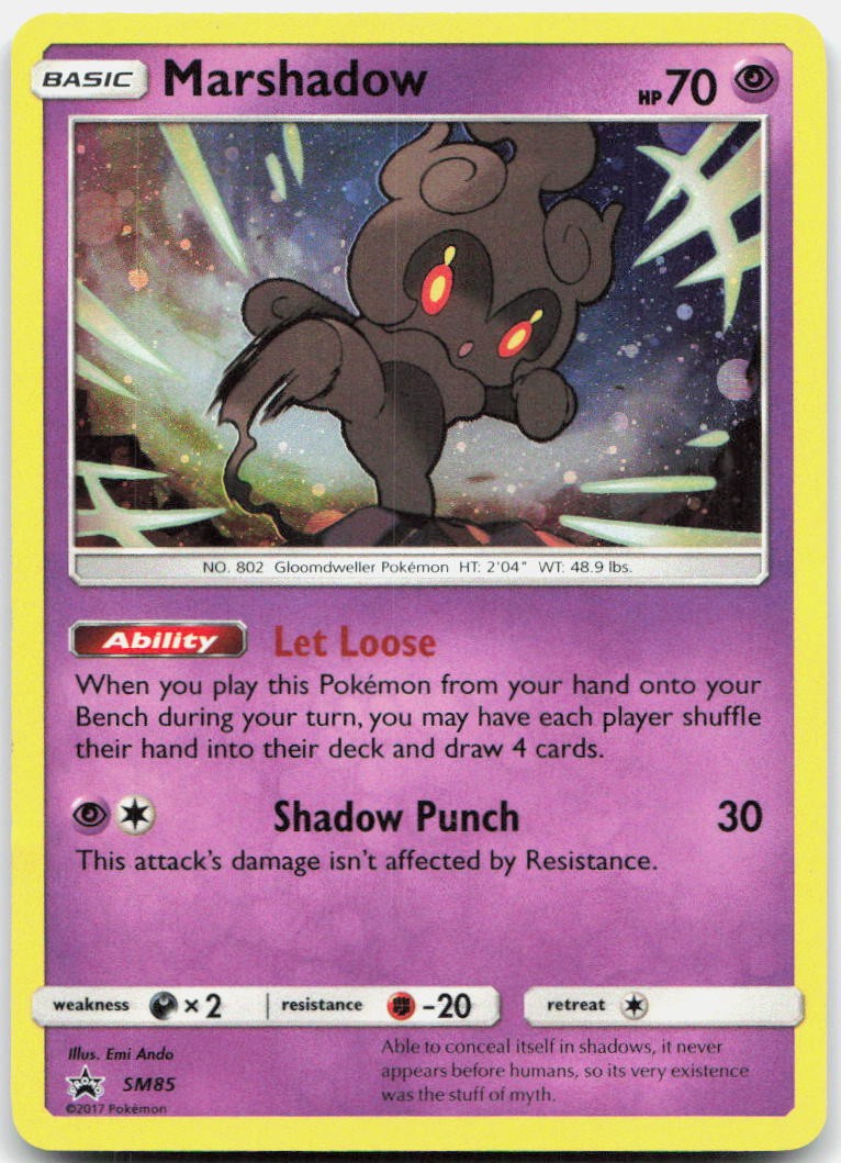 Marshadow - SM85 Holo Promo Sun & Moon Promo Pokemon Moderately Played