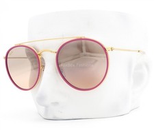 Ray-Ban Sunglasses Shiny Gold Magenta Rim RB 3647N 9237/3E 51mm w/case