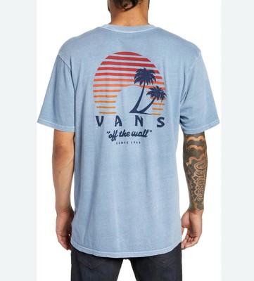 VANS Vintage OTW Sunset T-Shirt Faded Denim Men s Size S