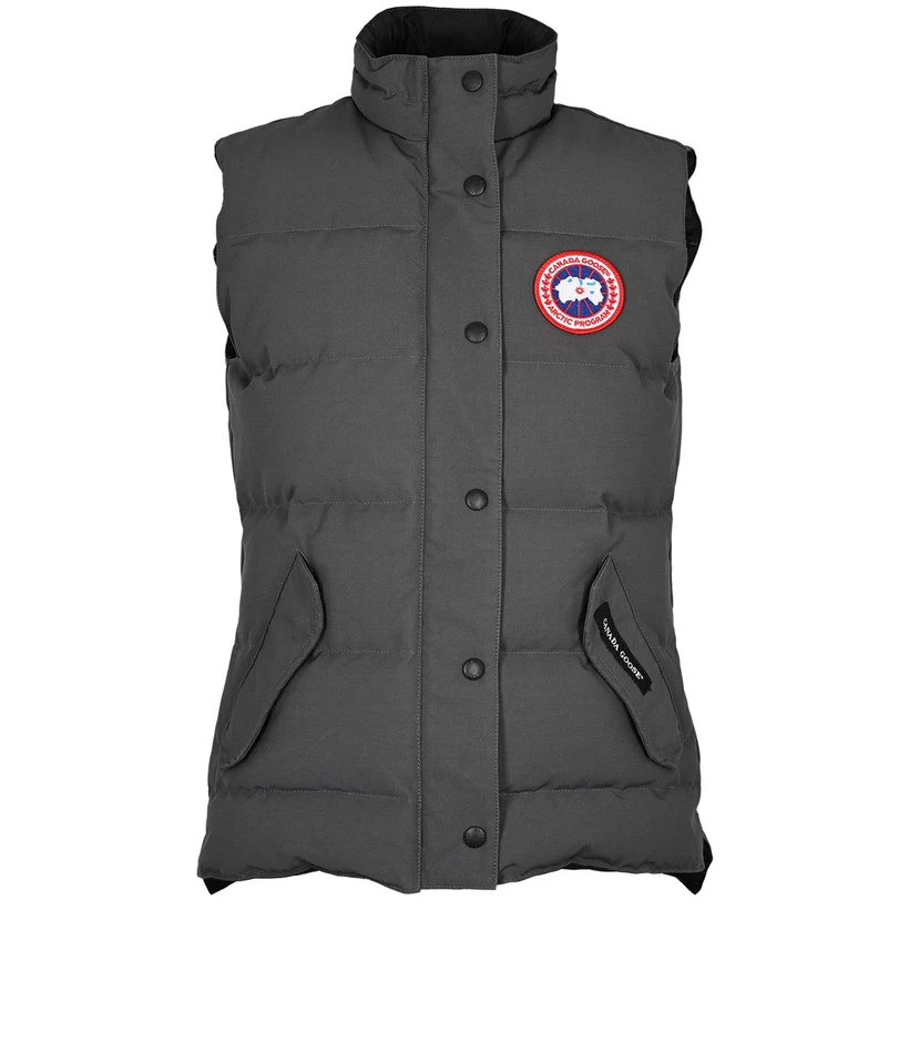 Canada Goose Freestyle Gilet Womens S Grey Cotton Polyester Mix