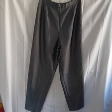 Black Polyester Dress Pants Womens Sz 10 Zip