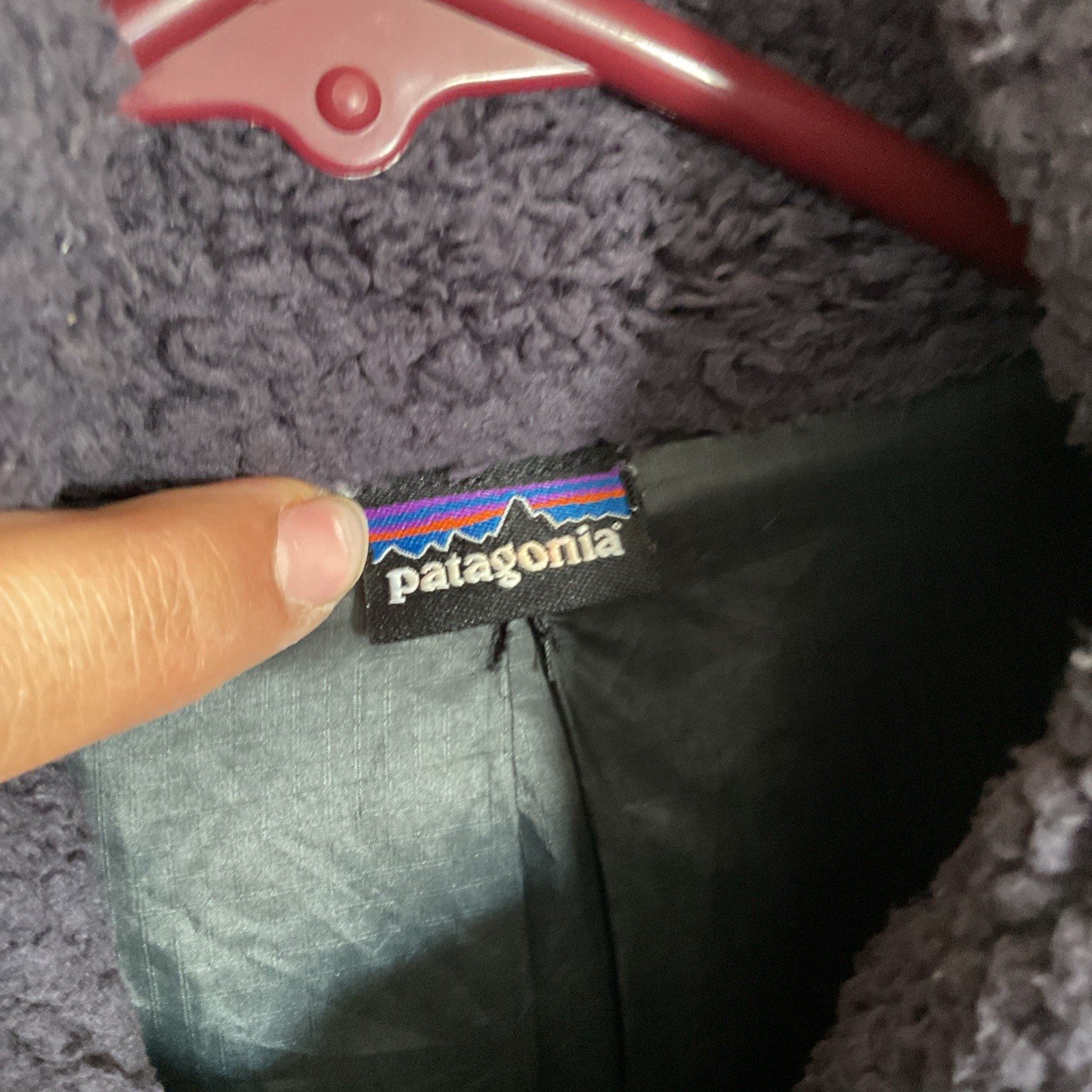 Patagonia Women’s S. Fleece Jacket Purple  Full Zip Sherpa Pile Outdoor thumbnail 8