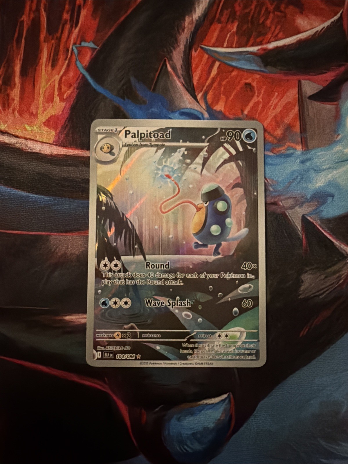 Pokemon TCG Palpitoad Illustration Rare Black Bolt 104/086
