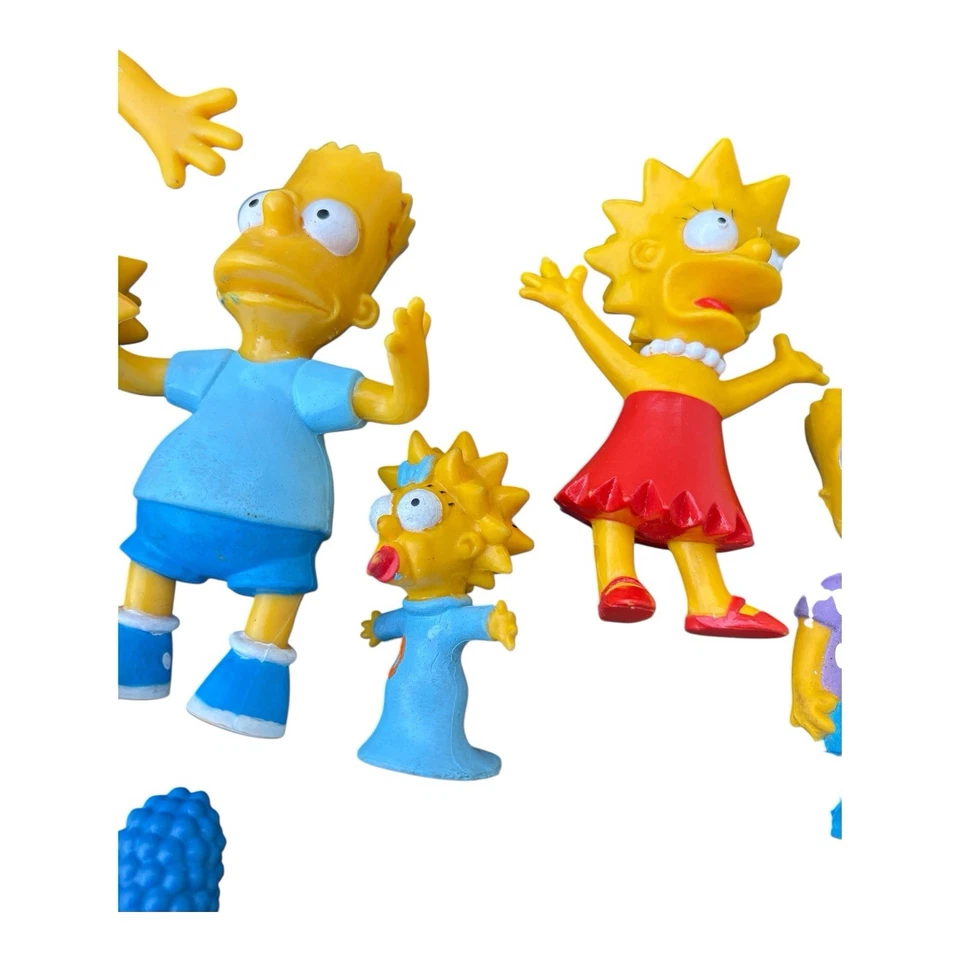Vintage 1990 Os Simpsons 5 Figuras de Ação Dobráveis Homer Bart Lisa Marge Maggie - Imagem 4 de 4