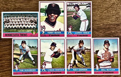 1979 Topps Minnesota Twins, Tom Burgmeier Lyman Bostock Ray Corbin Bill ...