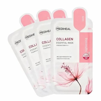 [Korean Beauty] MEDIHEAL Collagen Essential Mask  4 PCS [Vegan]