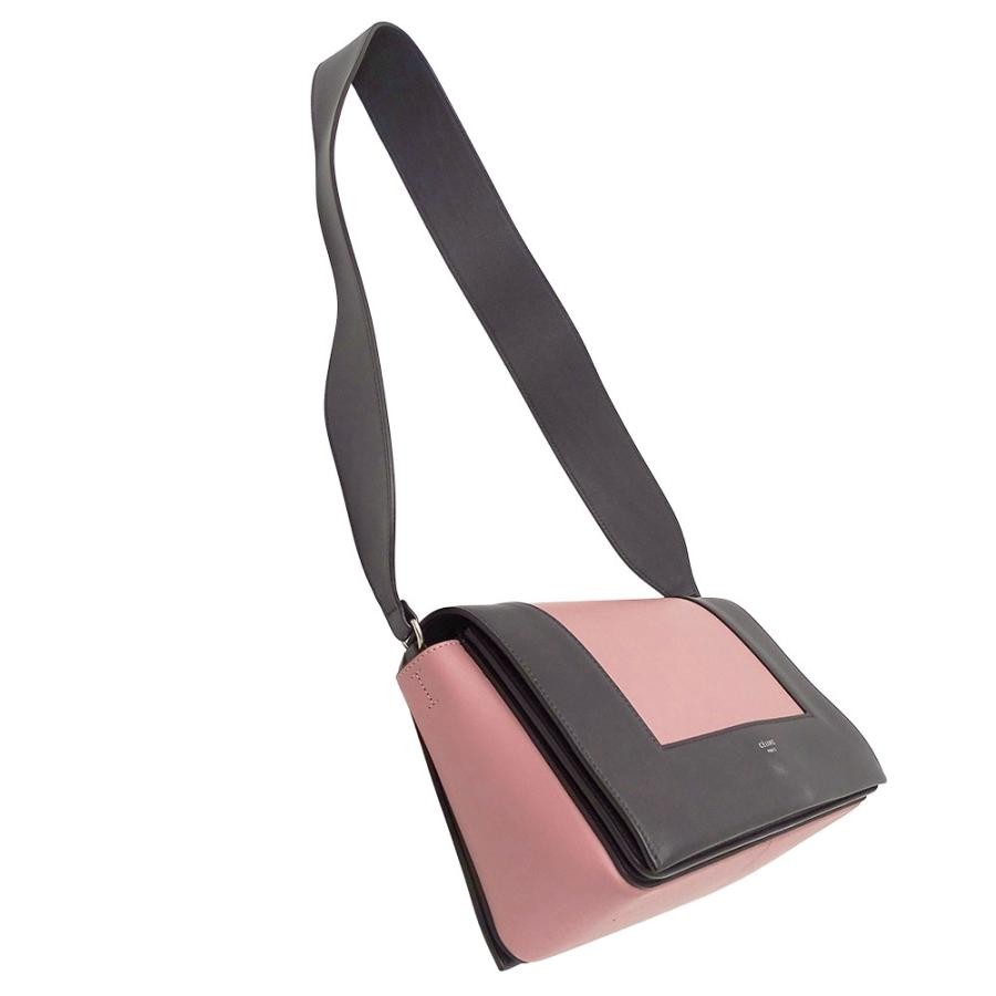 Celine Frame Medium Shoulder Bag Charcoal Grey from Japan #200 image 4