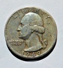 1949 D Washington Quarter 90% Silver United States Mint Coin