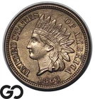 1863 Indian Head Cent Penny, Copper-Nickel, Choice Unc++Civil War Era