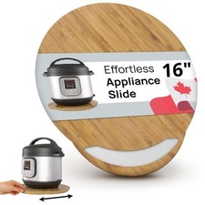 1 PC Elegant Round Sliding Tray For Heavy Kitchen Appliances Natural
