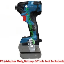 1 Adapter for Milwaukee M18 Li-Ion Battery To for Bosch GDR 18V Series Tools