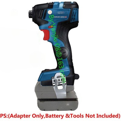 1 Adapter for Milwaukee M18 Li-Ion Battery To for Bosch GDR 18V Series Tools