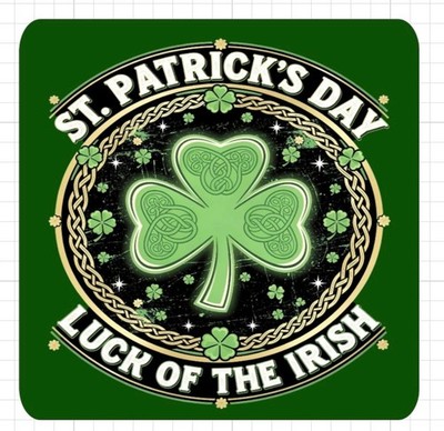 STICKER luck of the Irish St Patrick's Day clover green USA