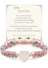 Gifts for Daughter Granddaughter Valentines 4.Gift To My Grandma: Pink Beads