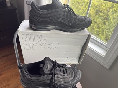 Custom Nike ID Air Max 97 Black On Black Men's Shoes ONE OF ONE!