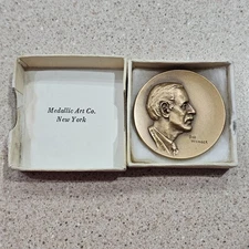1971 Bob Womack 1891 Gold Strike Cripple Creek Colorado Bronze Medallion & Box