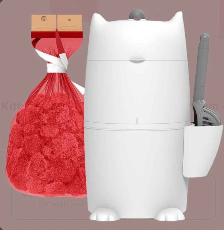 Red Rocket Kitty Twist'R Plus Litter Disposal System w/ Scoop & 7-Layer Bags