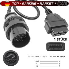 OBD2 Diagnose Adapter f&uuml;r Mercedes Benz Kabel W124 W140 W210 W202 S202 38 Pin