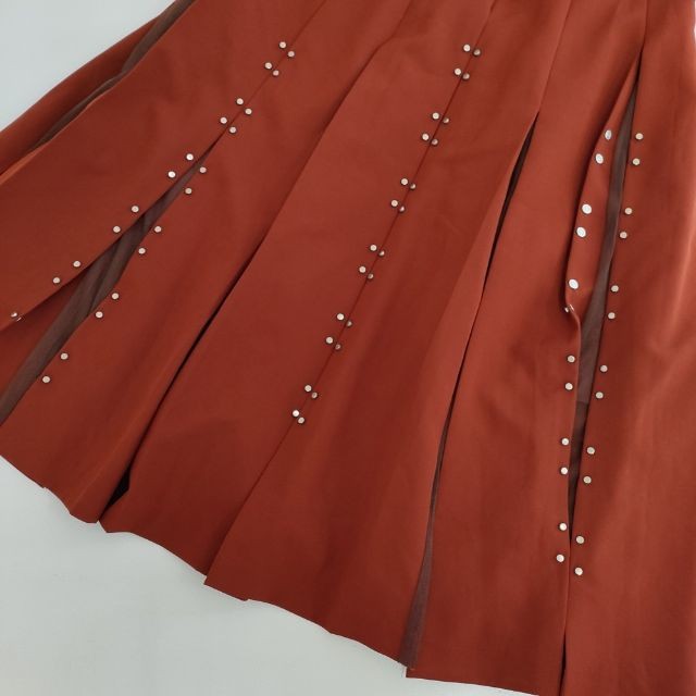 AMERI Studded CHASM SCREEN SKIRT 01920920320 Long… - image 5