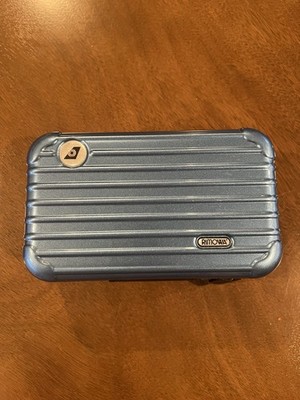 RIMOWA Blue Hard Shell Mini Case EVA Air First Class Amenity Kit