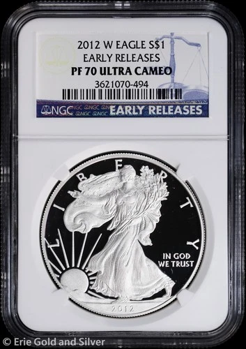 2012-W $1 Proof American Silver Eagle NGC PR 70 UC | Early Releases
