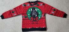 Star Wars Darth Vader Ugly Christmas Sweater Youth Small Red/Green/Black- 16x21