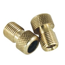 2 x BRASS ADAPTOR PRESTA TO SCHRADER BICYCLE VALVE CONVERTER BIKE PUMP CONNECTOR