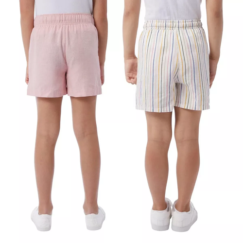 32 Degrees Youth 2-pack Linen Shorts Pink Girls Size Large (14/16) - Picture 2 of 6