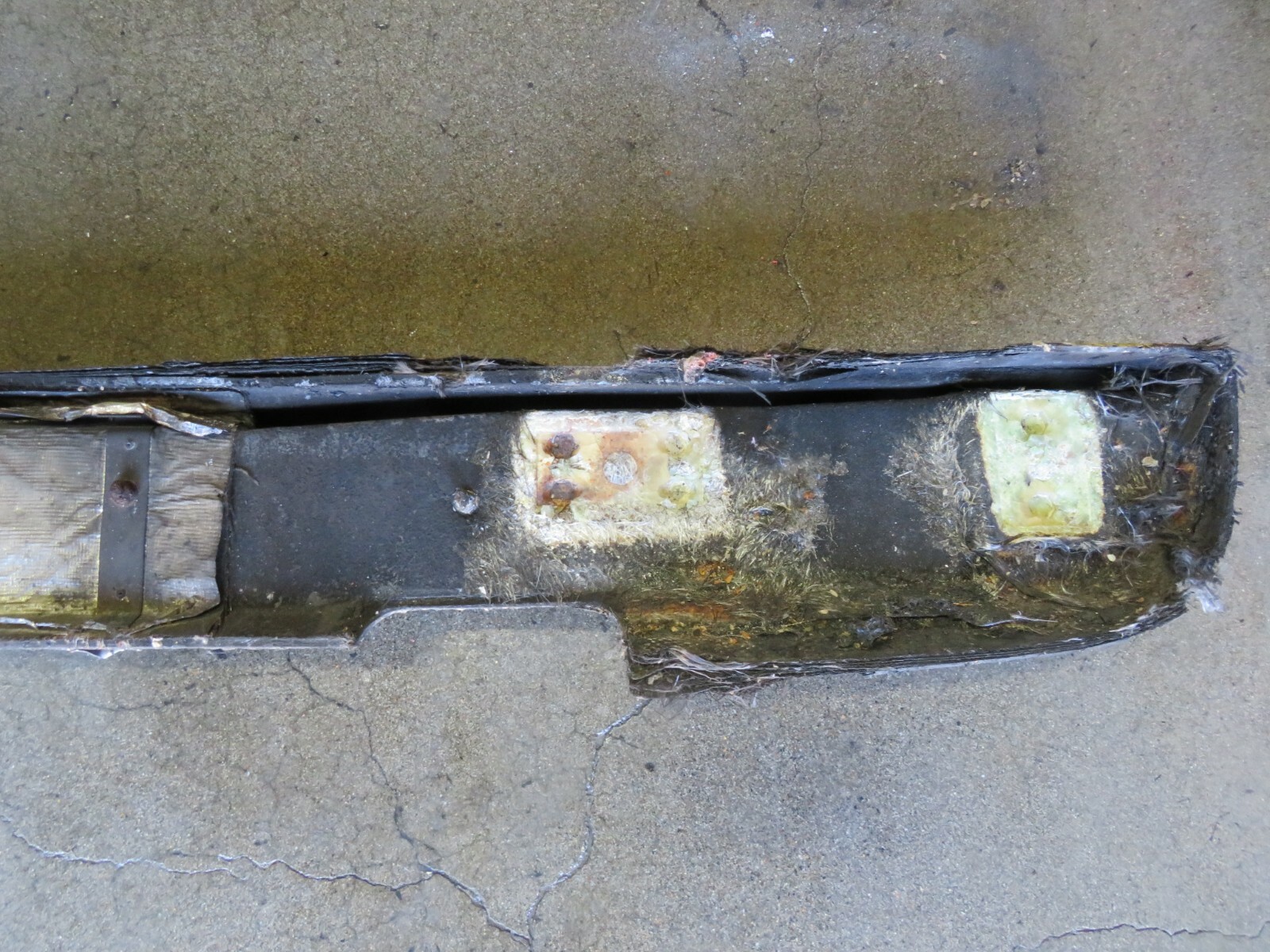 Ferrari Testarossa, Rear Bumper, Burn Damage, Used, P/N  61532200
