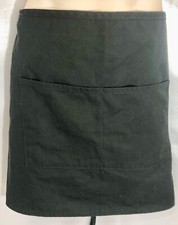 2 WORK WEAR BLACK BARISTA BARTENDER APRONS VERY GOOD CONDITION        U11