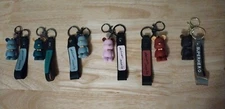 Lot Of 6 Graffiti Bear Key Chains #DZ28