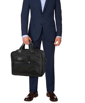 Tumi Black Alpha 2 FXT T-Pass Expandable Laptop Brief Bag