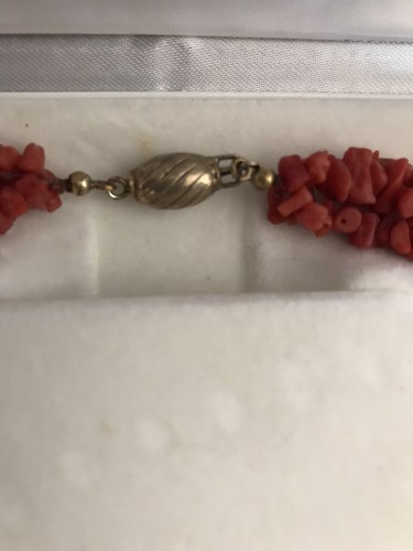 Collana /Torchon In Corallo Rosso Sardegna Vintage Anni 60 Susta In Argento - Foto 2 di 6