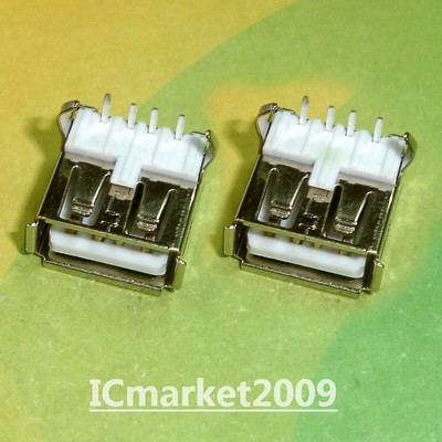 10 PCS USB Type-A Female PCB Mount Socket Connector