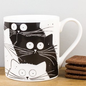 Détails Sur Nouveau Mclaggan Flash Mog Noir Blanc Chats Porcelaine Cadeau Mug 380 Ml Tasse à Café Afficher Le Titre Dorigine