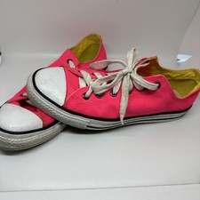 Converse All Stars Hot Pink Double Tongue Juniors Size 6