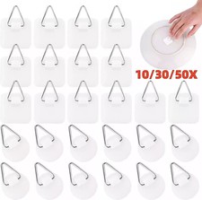 10-50 Pcs Plate Hangers for the Wall, Invisible Adhesive Plate Hanger Wall Plate