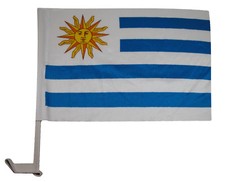 (2 Pack) Uruguay Country Car Window Vehicle 12x18 12"x18" Flag