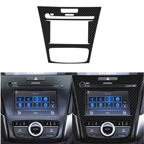 Carbon Fiber Center Radio Navigation Frame Cover Trim For Acura ILX 2016-2022 - Foto 1 di 18