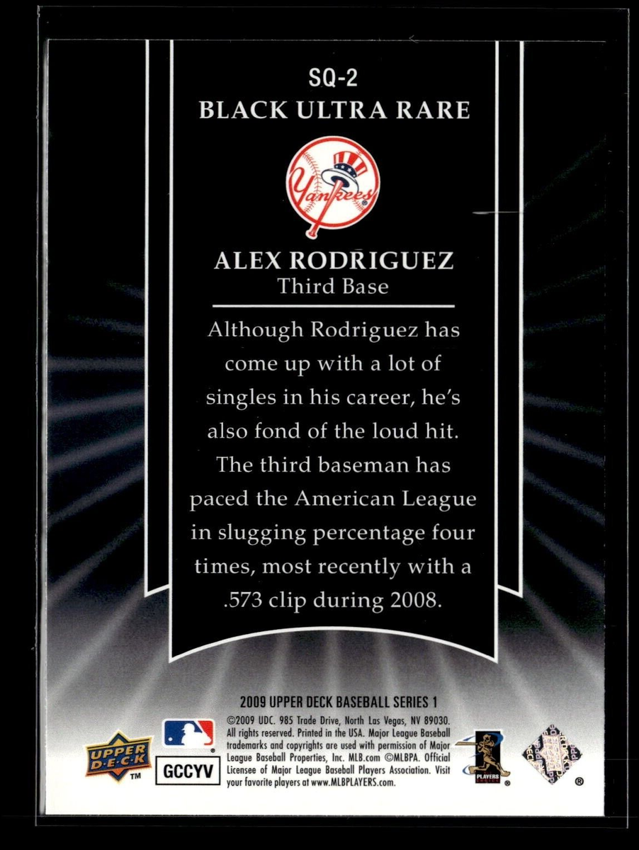 2009 Upper Deck #SQ-2 Alex Rodriguez Starquest Black Ultra Rare