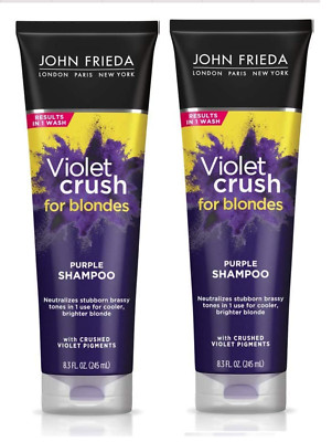 Lots of (2) John Frieda Violet Crush for Blondes Purple Shampoo 8.3 fl oz X 2