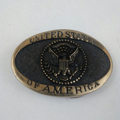 2847 Proudly 1 Unit Buckle Seal Of UNITED STATES OF AMERICA Belt Buckle Vintage 1979 KD  main image 3