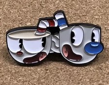Cupheads Video Game Cuphead & Mugman Enamel Metal Pin