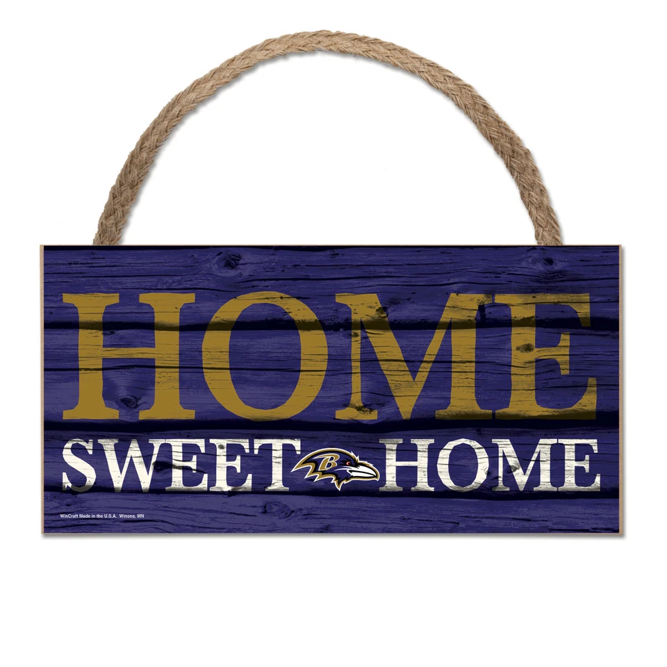 NFL Baltimore Ravens Home Sweet Wood Sign Holzschild Holz Wandschmuck Deko - Bild 1 von 1