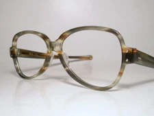 N0S 60-70s Sun/ Eyeglasses Frame A/O American Optical "IRRESISTABLE" Olive Gold