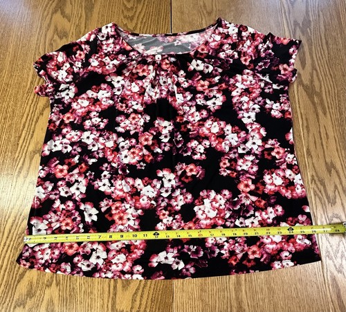 Women’s Plus Size 2XL Bright Colors Pink Black Liquid Knit B50 - Picture 7 of 9